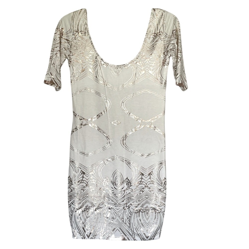 Poof! Double Scoop Neck Bodycon Mini Dress
